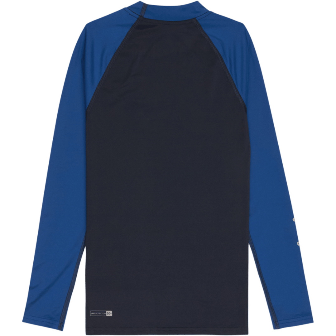 2026 Quiksilver Junior Everyday UPF50 Lycra Vest Met Lange Mouwen AQBWR03065 - Donkerblauw / Monaco Blue